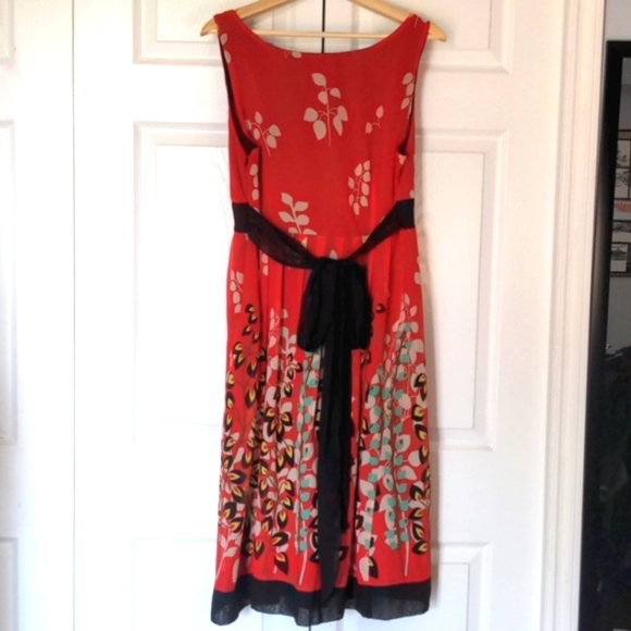 Orange Flower Flowy Sleeveless Dress - Picture 5 of 5